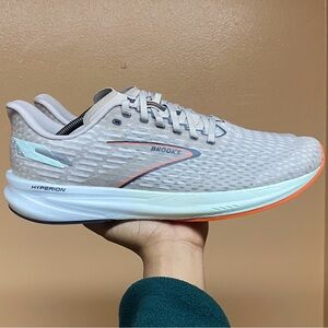 Brooks Hyperion Men’s Running Sneakers “Grey Skylight Red Orange” Size 13 Medium